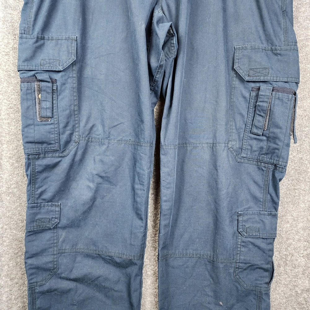 5.11 Tactical‎ Cargo Pants Mens 40x33 Navy Blue Ripstop Multi-Pocket Utility - Picture 5 of 16